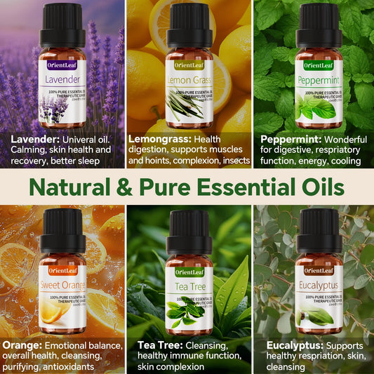 Premium Essential Oil Collection - 100% Pure Oils for Diffusers, Aromatherapy, Sleep, Massage, and DIY Projects - Thoughtful Gift Set for Women with Greeting Card