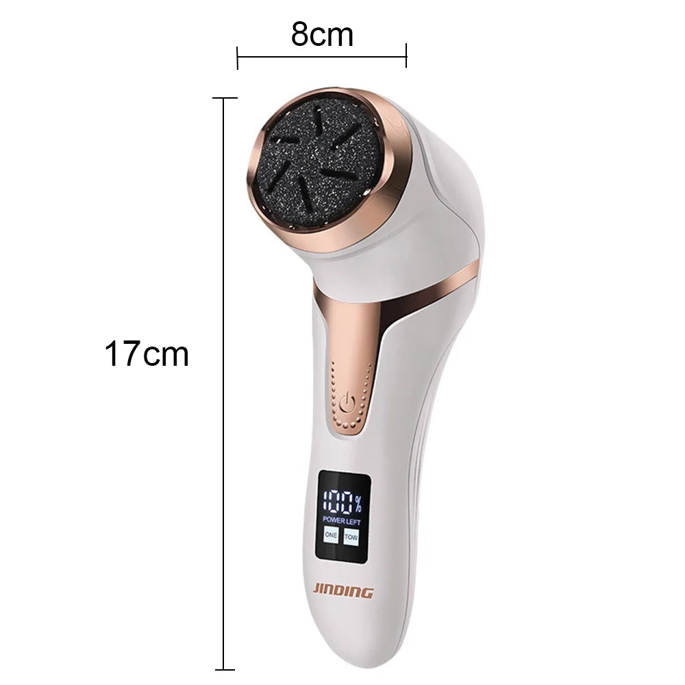 Professional Electric Callus Remover for Feet - USB and Battery Powered, IPX7 Waterproof with 3 Roller Attachments for Effective Treatment of Dry and Cracked Skin