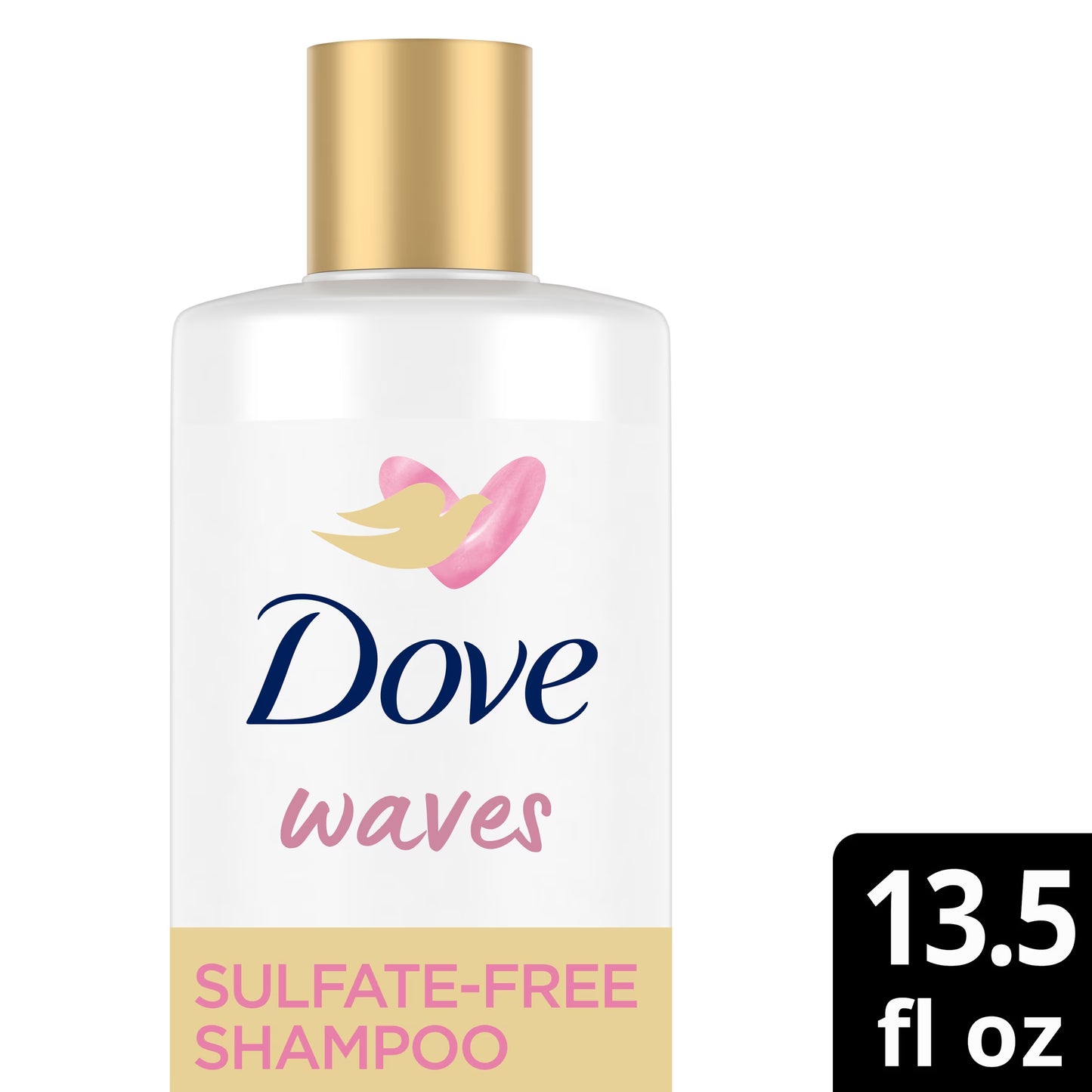 Love Your Waves Moisturizing Sulfate-Free Shampoo for Wavy Hair with Raw Shea Butter for Definition and 72-Hour Frizz Protection, 13.5 Fl Oz