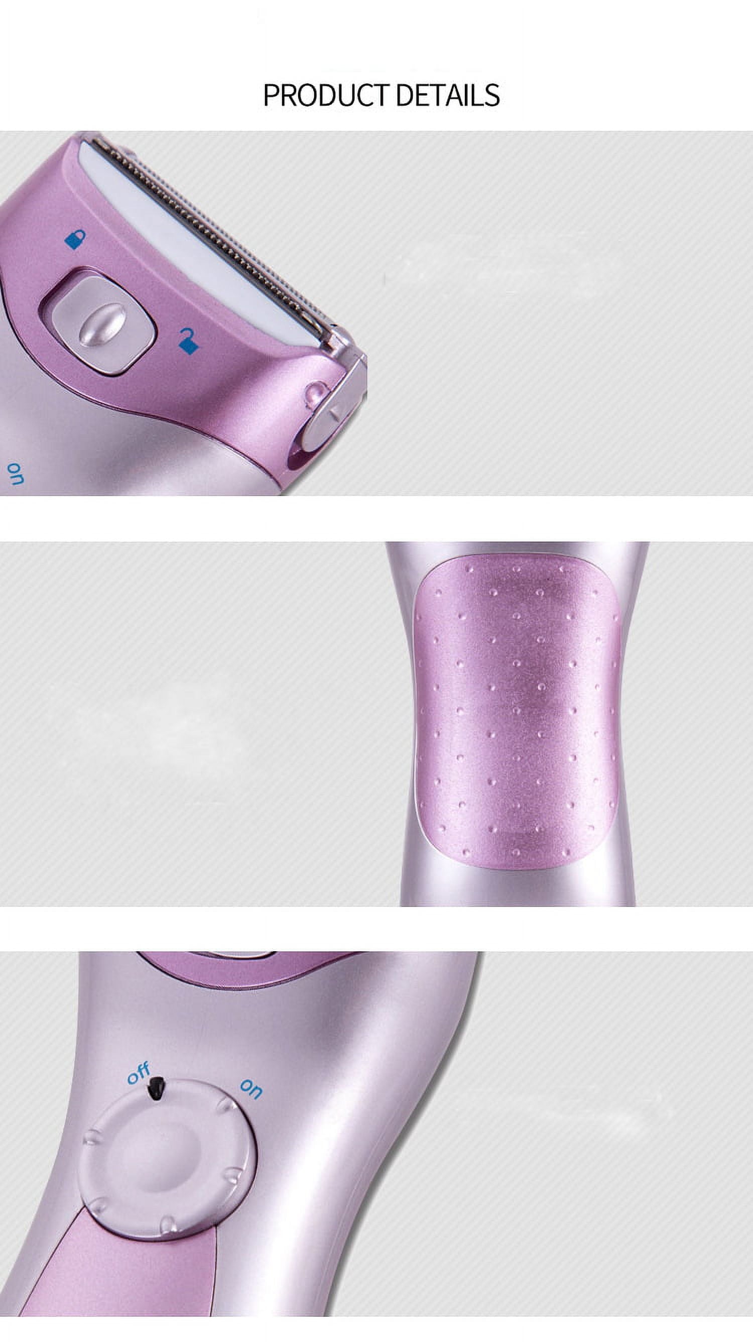 Electric Razor for Women - Wet & Dry Bikini Shaver, Painless Facial and Body Hair Remover, Portable Waterproof Trimmer for Legs and Underarms
