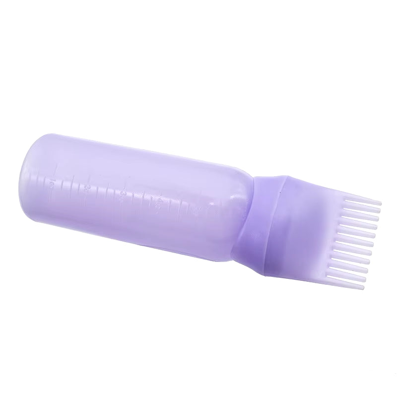 Professional Hair Oil Applicator Bottle with Comb - 3 Color Options for Salon Hair Dyeing and Coloring Supplies