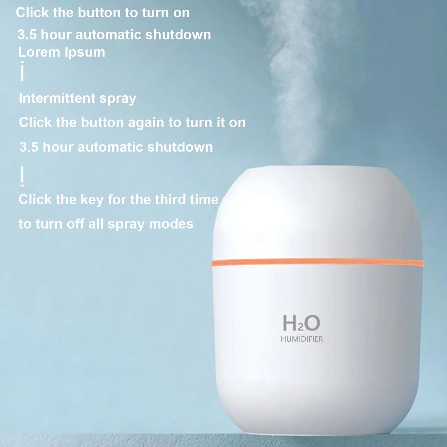 USB Rechargeable Portable Humidifier for Home and Office - Ideal for Bedroom Hydration