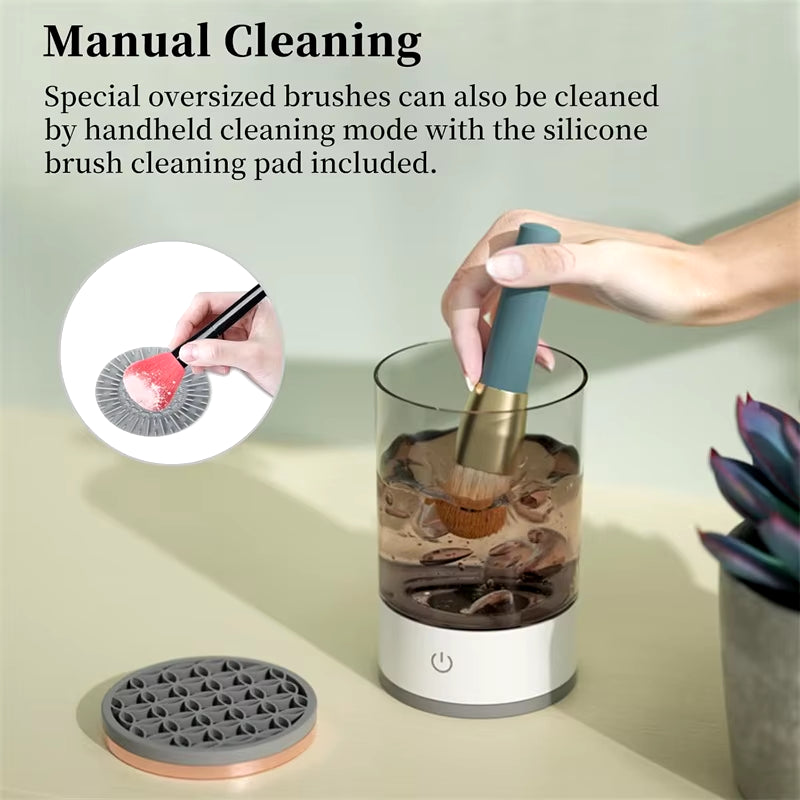 Automatic USB Electric Makeup Brush Cleaner and Dryer with Cleaning Mat