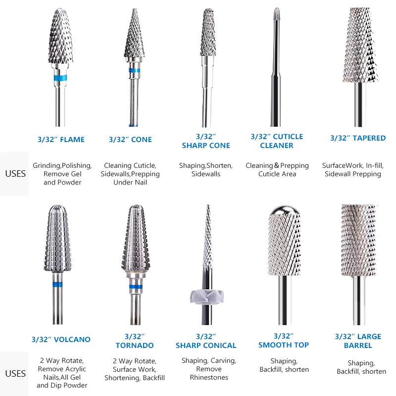Nail Drill Bit - Electric Milling Cutter for Professional Manicure and Pedicure Tools