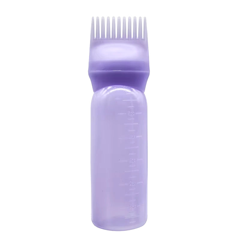 Professional Hair Oil Applicator Bottle with Comb - 3 Color Options for Salon Hair Dyeing and Coloring Supplies