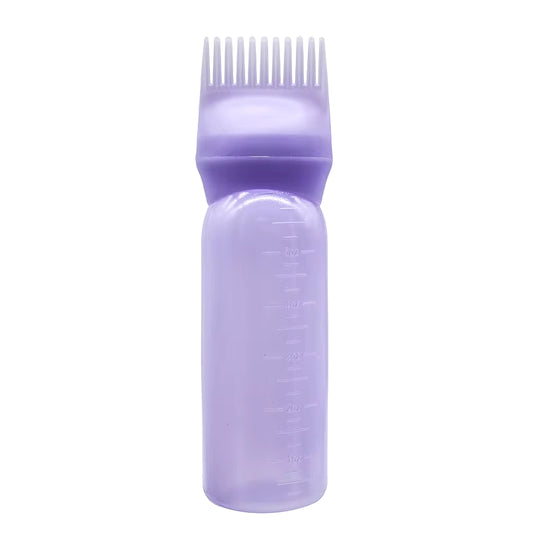 Professional Hair Oil Applicator Bottle with Comb - 3 Color Options for Salon Hair Dyeing and Coloring Supplies