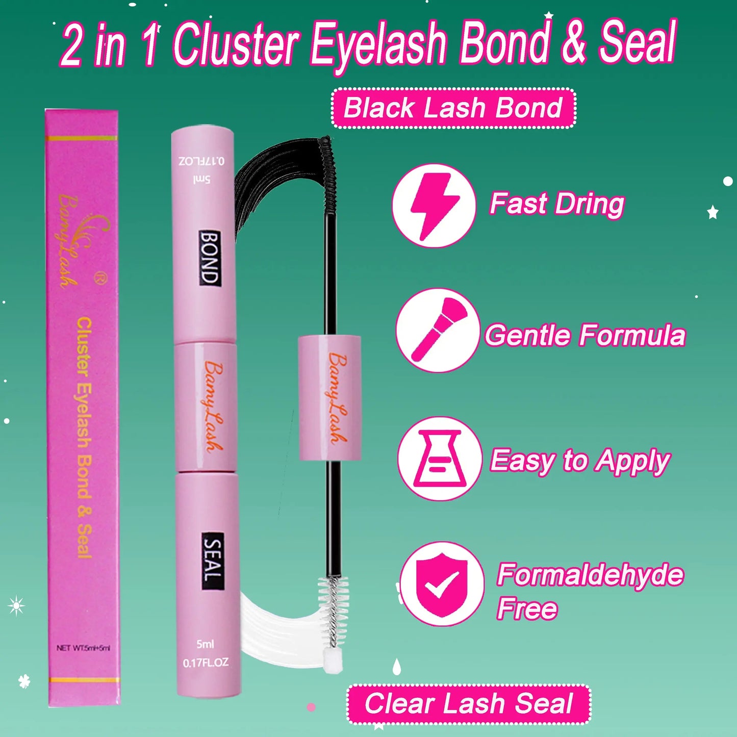 Lash Clusters Kit 10-18Mm D Curl, Natural Volume Thick Individual Eyelashes, Includes Bond & Seal Remover Applicator,Perfect for Beginners, DIY at Home Lash Extension for Everyday Use and Make Up,Gift for Family and Friend, DIY Eyelash Extensions