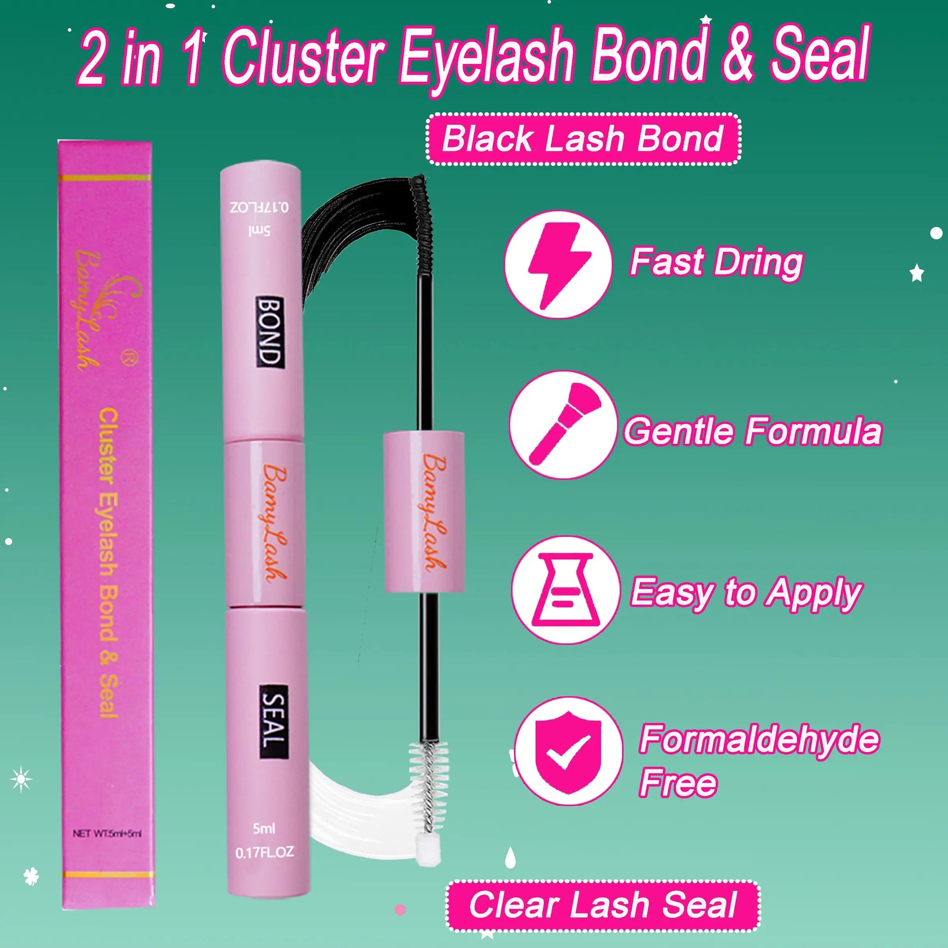 Lash Clusters Kit 10-18Mm D Curl, Natural Volume Thick Individual Eyelashes, Includes Bond & Seal Remover Applicator,Perfect for Beginners, DIY at Home Lash Extension for Everyday Use and Make Up,Gift for Family and Friend, DIY Eyelash Extensions