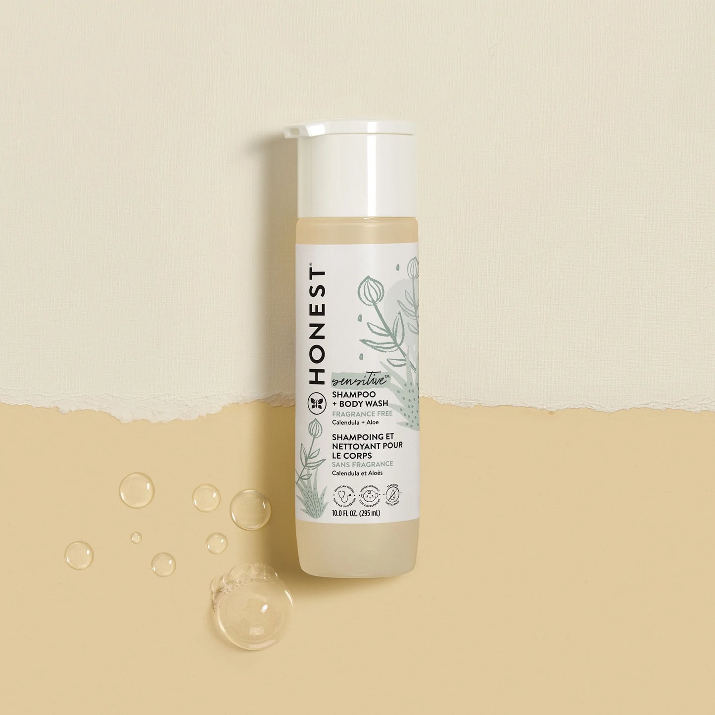 The  Company Sensitive 2-In-1 Shampoo and Body Wash, Fragrance Free, 10 Fl Oz
