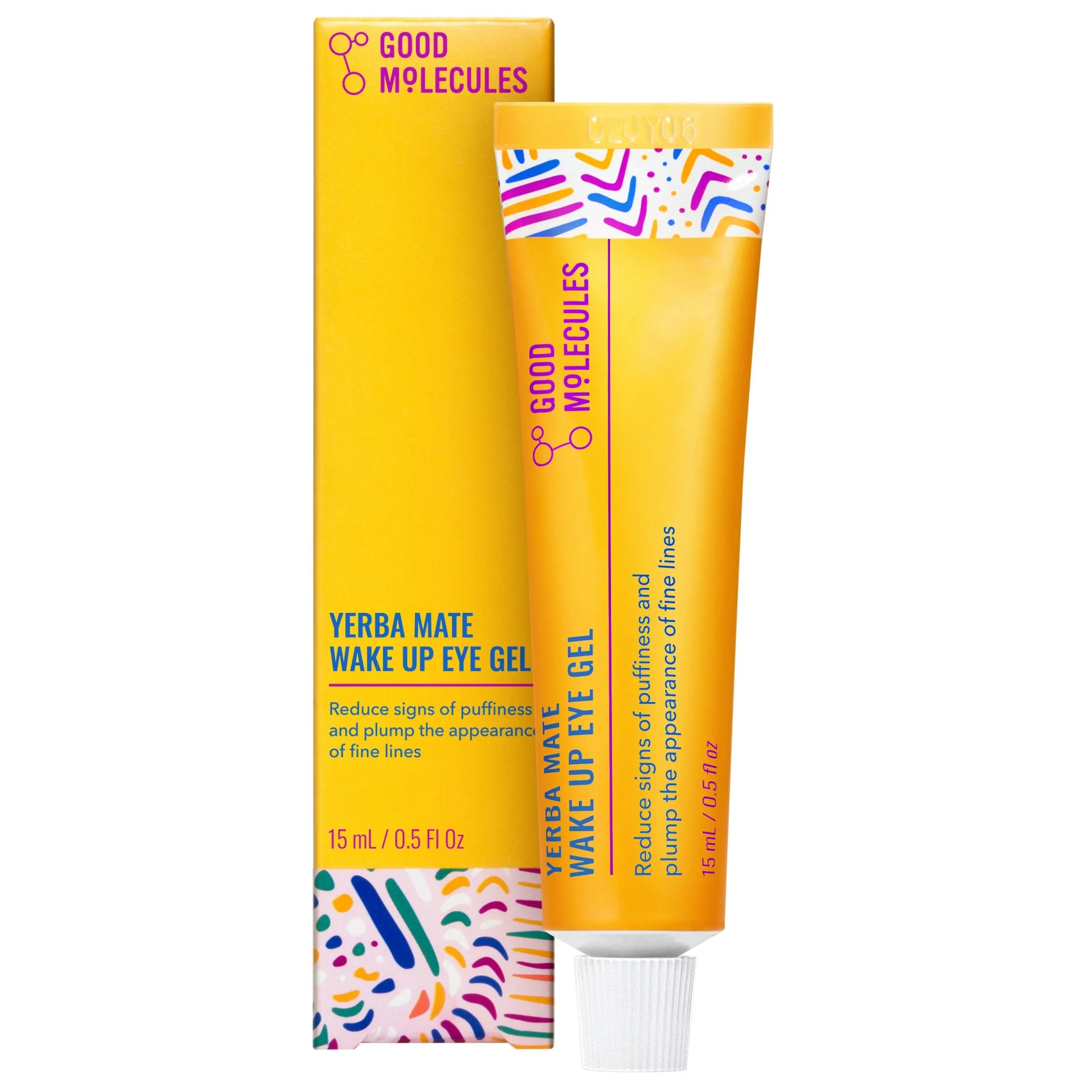 Yerba Mate Revitalizing Eye Gel - Hydrating Undereye Cream with Hyaluronic Acid & Caffeine, Formulated to Reduce Dark Circles and Puffiness, 0.5 Fl Oz