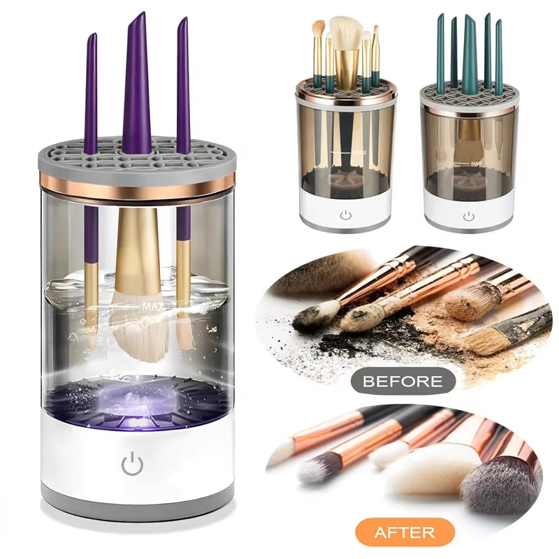 Automatic USB Electric Makeup Brush Cleaner and Dryer with Cleaning Mat