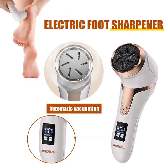 Professional Electric Callus Remover for Feet - USB and Battery Powered, IPX7 Waterproof with 3 Roller Attachments for Effective Treatment of Dry and Cracked Skin